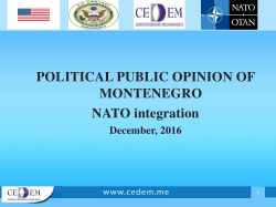 POLITICAL PUBLIC OPINION OF MONTENEGRO NATO integration