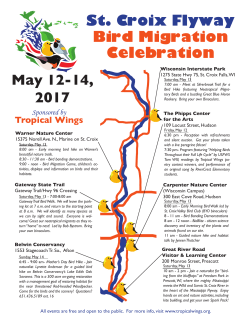 Bird Migration May 12-14, 2017 Celebration