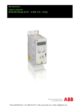 ABB ACS150 Inverter User`s Manual