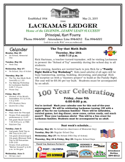lackamas ledger - Yelm Community Schools