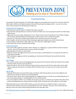 Preventing Road Rage