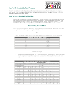 How To Buy A Baseball /Softball Bat