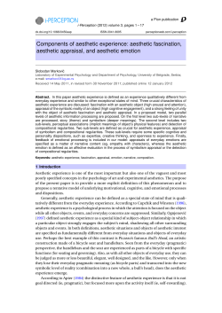 Components of Aesthetic Experience