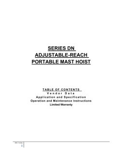 series dn adjustable-reach portable mast hoist