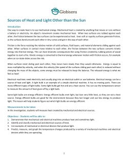 Sources of Heat and Light Other than the Sun