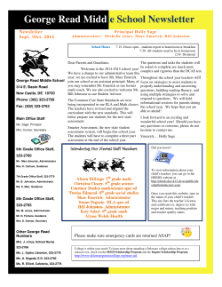 George Read Middle School Newsletter