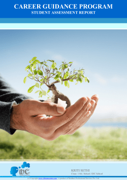 Check our Sample Career Report here