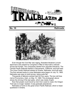 No. 10 Railroads - Nebraska State Historical Society