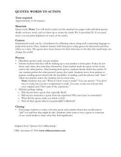 quotes: words to action