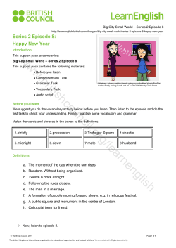 LearnEnglish Big City Small World