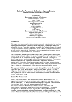Culture-Fair Assessment: Challenging Indigenous Students