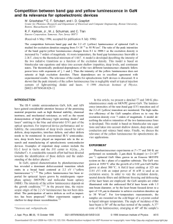 Competition between band gap and yellow