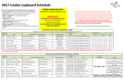 2017 Cookie Cupboard Schedule - Girl Scouts of Greater Chicago