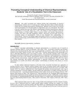 Promoting Conceptual Understanding of Chemical Representations
