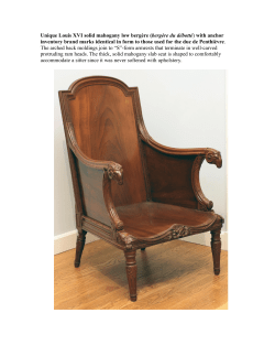 Exceptionally rare Louis XVI solid mahogany low berg&egrave;re with