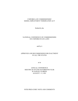 The Model Employment Termination Act