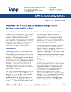 Decimal Point in New Strength of HYDROmorph
