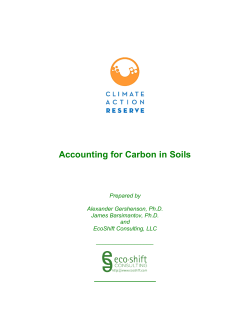 Accounting for Carbon in Soils