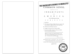 Common Sense &mdash; The Bachelor`s Degree is Obsolete.