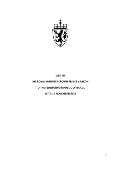 visit of his royal highness crown prince haakon to the