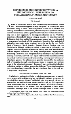 experience and interpretation: a philosophical reflection on