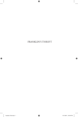 Franklin`s ThriFT - Institute for American Values