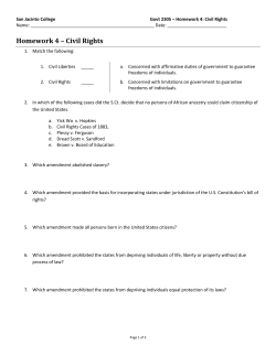 Homework 4 &ndash; Civil Rights