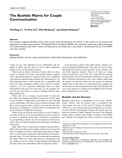 (2012) The Bushido Matrix for Couple Communication The
