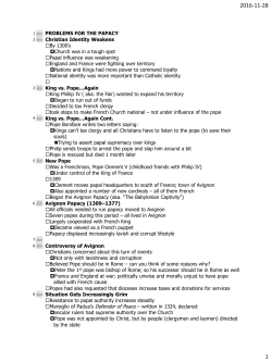 Problems for the Papacy