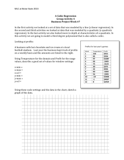 Math 143 Week 3 Activity &ndash; Business - Math