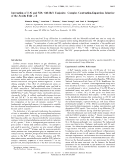 Interaction of H2O and NO2 with BaY Faujasite