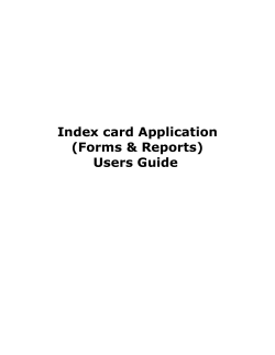 Index card Application for