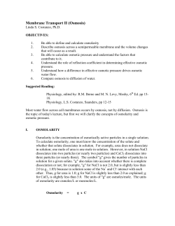 Membrane Transport 2 - Dr. Costanzo