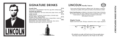 signature drinks - Lincoln Restaurant