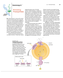 Mimicking Photosynthesis
