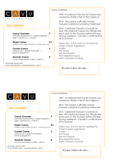 HAIL CAESARS! - CAVU Kitchen Bar