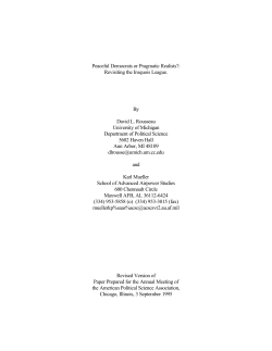 Peaceful Democrats or Pragmatic Realists?: Revisiting the Iroquois