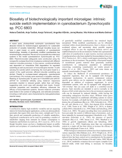 Biosafety of biotechnologically important microalgae