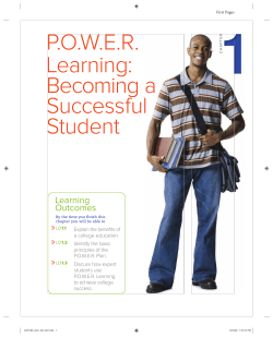 POWER Learning: Becoming a Successful Student