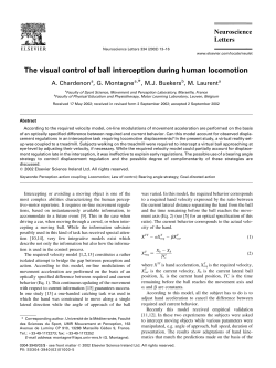 The visual control of ball interception during human locomotion