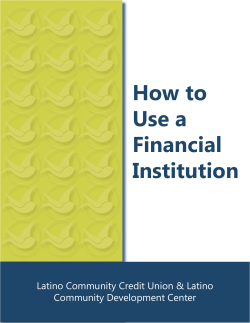 How to Use a Financial Institution