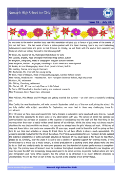 Issue 39 ∙ July 2016 - Nonsuch High School for Girls