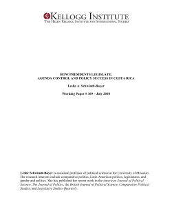 How Presidents Legislate: Agenda Control and