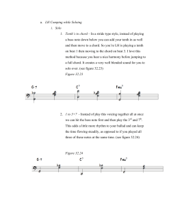 a. LH Comping while Soloing i. Solo 1. Tenth`s to chord &ndash; In a stride