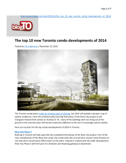 blogTO - The top 10 new Toronto condo developments of 2014