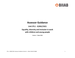Assessment Guidance for STL1