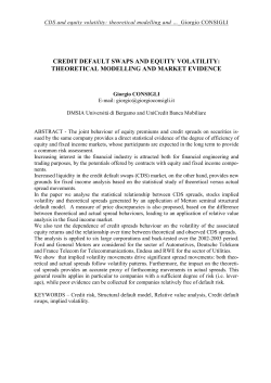 CREDIT DEFAULT SWAPS AND EQUITY VOLATILITY