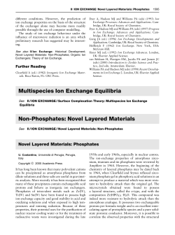 Novel Layered Materials- Phosphates - index