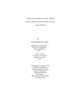 GRADUATE STUDENT SUCCESS: COPING MECHANISMS AND