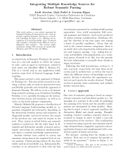 Integrating Multiple Knowledge Sources for Robust - TALP